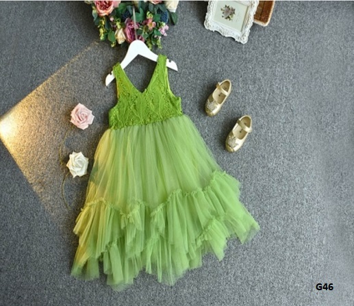 dress fashion hijau tutu anak